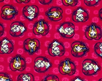 FLANNEL: Disney Frozen Elsa & Anna Flannel Fabric- Springs Creative - 100% Cotton Flannel