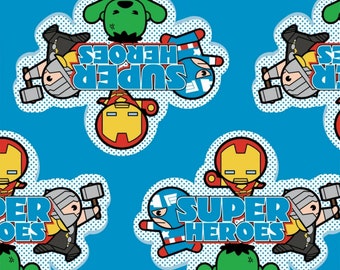 Marvel Avengers Super Heroes Cotton Fabric-Kawaii 100% Cotton