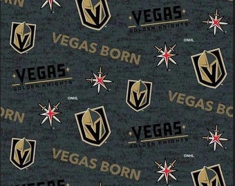 Las Vegas Golden Knights Fabric: NHL Licensed Cotton Quilting Material