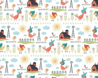 Chick-A-Doodle-Doo Rise and Shine 100% Cotton Quilting & Sewing Fabric