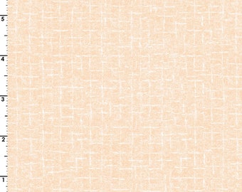 FLANNEL: Little Lambies Woolie Light Orange Crosshatch- 100% Cotton