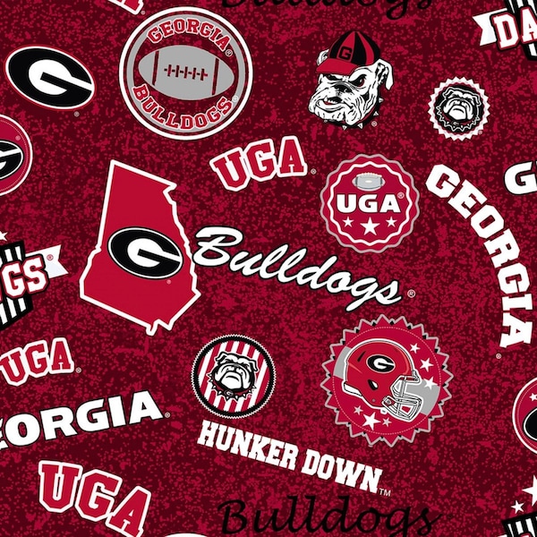 NCAA-Georgia Bulldogs Home State Cotton Fabric