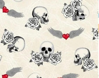 Neutral Skulls by Whistler Studios 100% Cotton Quilting & Sewing Fabric