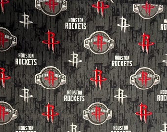 NBA Houston Rockets Cotton Fabric - Officially Licensed