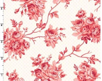 American Beauty Climbing Rose- Red 100% Cotton Fabric