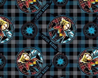FLANNEL: Marvel Captain Marvel Flannel-100% Cotton Flannel