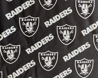 NFL Licensed Las Vegas Raiders Classic 100% Cotton Fabric -58" - Officially Licensed
