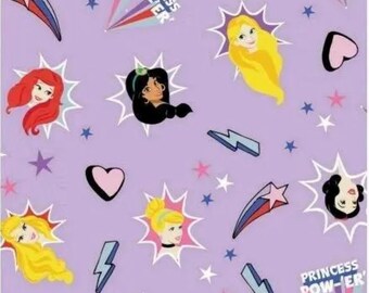 Disney Princess Power Burst 100% Cotton Quilting & Sewing Fabric by Camelot