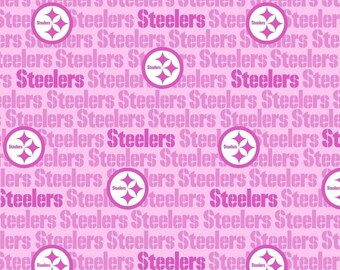 NFL Pittsburgh Steelers Breast Cancer Awareness Fabric 58" - Officially Licensed