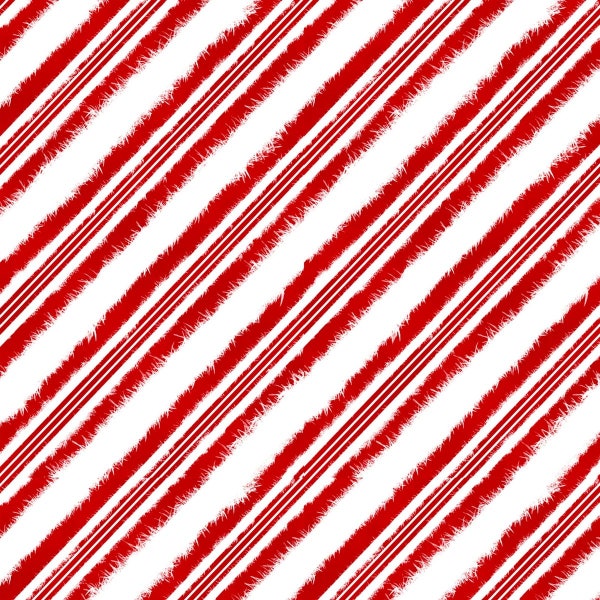 Welcome Winter Diagonal Candy Cane Stripe 100% Cotton Fabric