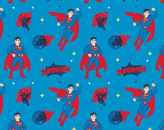 Justice League Jr Superman Fabric – Young DC Cotton Quilting & Sewing Material