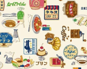 Cosmo Retro Japan Style Cotton/Linen Canvas Fabric