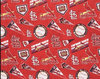 MLB St. Louis Cardinals  100% Cotton  Fabric by Fabric Traditions - Officially Licensed