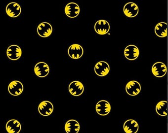 DC Batman 80th Anniversary Logo Cotton Fabric
