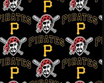 MLB Pittsburgh Pirates  100% Cotton  Fabric by Fabric Traditions - Officially Licensed
