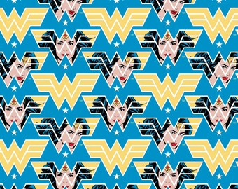 Blue Wonder Woman Logo -100% Cotton