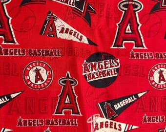 Los Angeles Angels Fabric – MLB Cotton Quilting, Officially Licensed