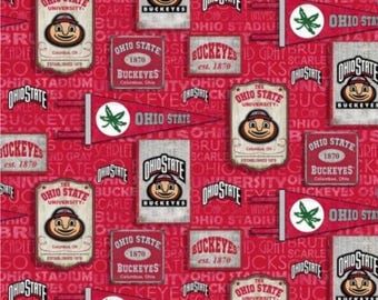 NCAA-Ohio State University Buckeyes Vintage Pennant Cotton - 100% Cotton