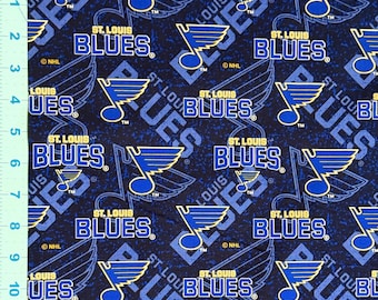 NHL St. Louis Blues 100% Cotton Quilting & Sewing Fabric by Sykel - Officially Licensed