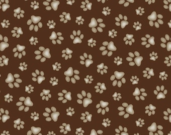 Adorable Pet Dog Paws 100% Cotton Fabric