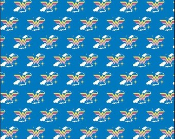 Wonder Woman Retro Cloud Logo -100% Cotton