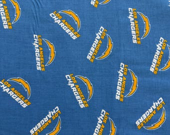 NFL Licensed Los Angeles Chargers Classic 100% Cotton Fabric -58" - Officially Licensed