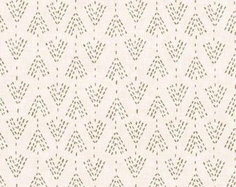 New Earth Stitch Light Cream 100% Cotton Fabric