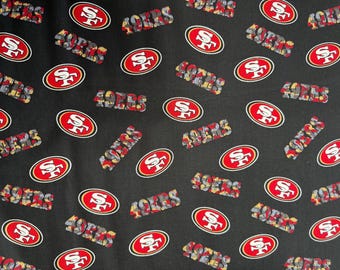 NFL San Francisco 49ers Camo 100% Quilt Cotton - Officially Licensed