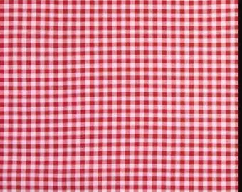 Red and White Buffalo Check 100% Cotton Quilting & Sewing Fabric