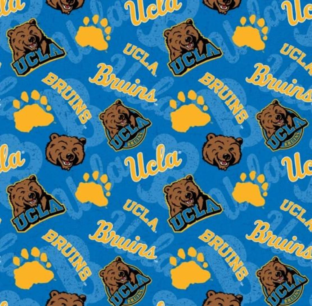 NCAA UCLA Bruins Tone on Tone Cotton Fabric Etsy