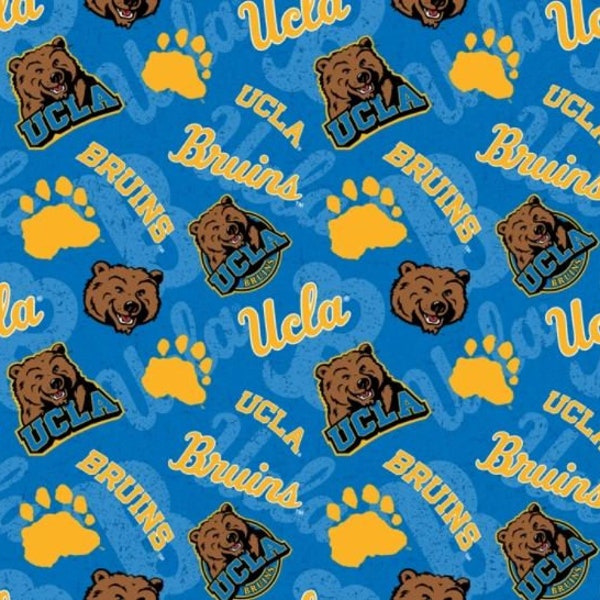 NCAA UCLA Bruins Tone on Tone Cotton Fabric