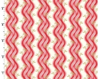 Maywood Studios American Beauty Zig Zag Fern Red 100% Cotton Quilting & Sewing Fabric