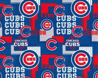 MLB Chicago Cubs 100% Cotton  Fabric by Fabric Traditions - Officially Licensed