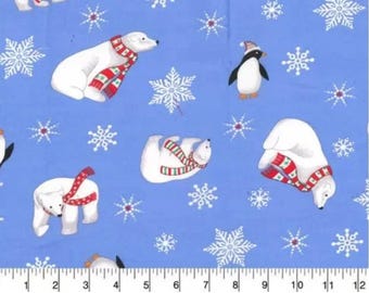 Winter Friends Snowflakes Holiday 100% Cotton Quilting & Sewing Fabric