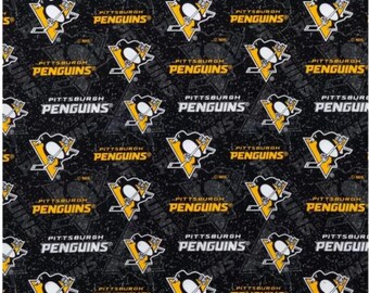 NHL Pittsburgh Penguins 100% Cotton Quilting & Sewing Fabric - Officially Licensed