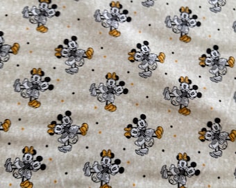 Disney Mickey and Minnie Together Cotton Fabric