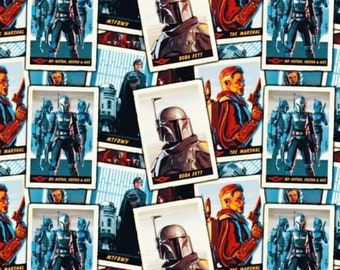 Star Wars Mandalorian New Card Stack Cotton Fabric