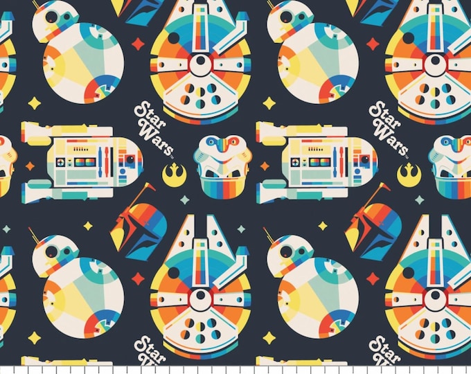 Featured listing image: Star Wars Retro Throwback Cotton Fabric