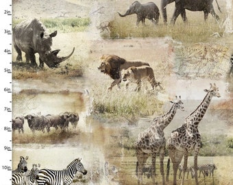 Global Luxe Fabric – 3 Wishes Animals Digitally Printed 100% Cotton Quilting & Sewing Material