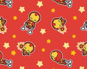 Marvel Iron Man Cotton Fabric-Kawaii 100% Cotton