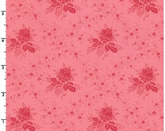 American Beauty Trellis Rose Red 100% Cotton Fabric