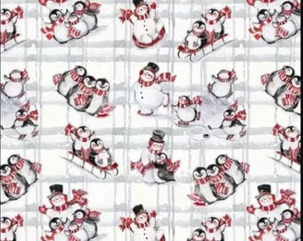 Susan Winget Playful Snowmen Christmas 100% Cotton Quilting & Sewing Fabric