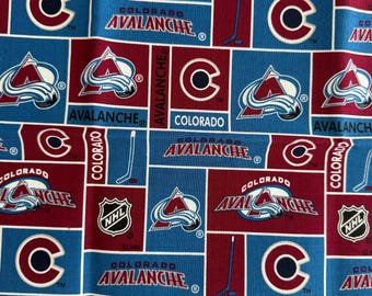 NHL Colorado Avalanche 100% Cotton Quilting & Sewing Fabric - Officially Licensed