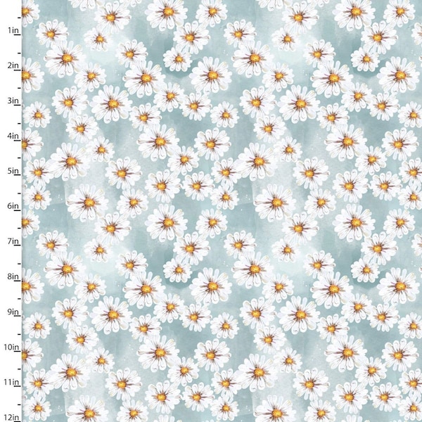 3 Wishes Happy Harvest Daisy Bunch Cotton Fabric