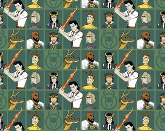 Marvel Disney + Loki Nexus Event Cotton Fabric