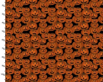 3 Wishes Spooky Night Jack Cotton Fabric