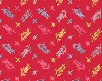 DC Comic Wonder Woman 1984 Lasso Red- Cotton Fabric