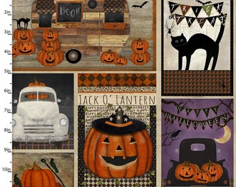 3 Wishes Spooky Night Patchwork Cotton Fabric