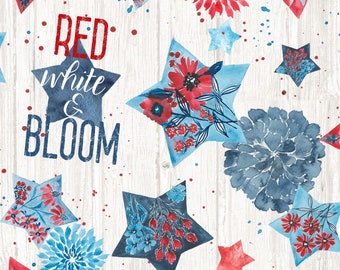 Patriotic Prints Stars 100% Cotton Fabric