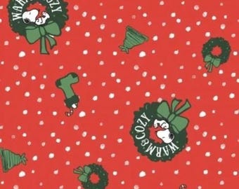 Peanuts Snoopy Holiday Toss 100% Cotton Quilting & Sewing Fabric by Camelot